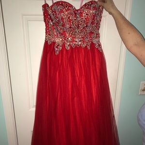 Beautiful red prom dress worn only once!